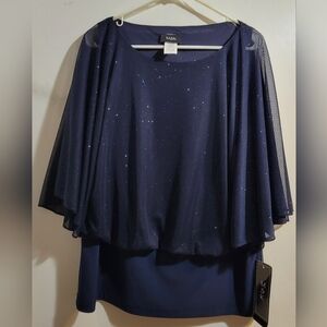 Size L blue cocktail style top